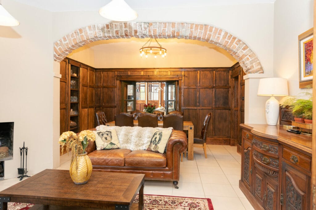 Living and dining area in the limepark manor house