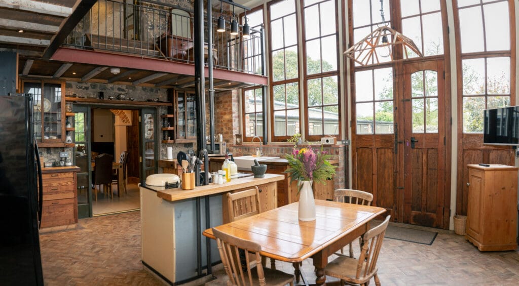 Another view of the beautiful spacious kitchen at the Limepark manor house