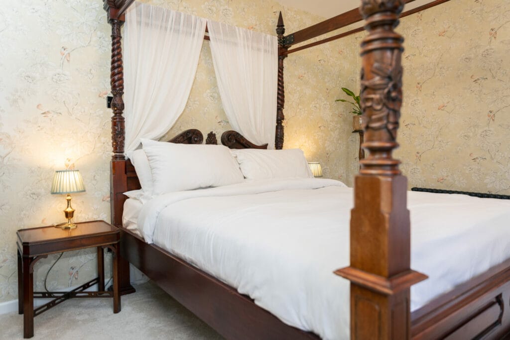 Bedroom in one of the cottages at Limepark